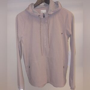 Vuori Mauve Hooded Zip-Up Bomber Jacket